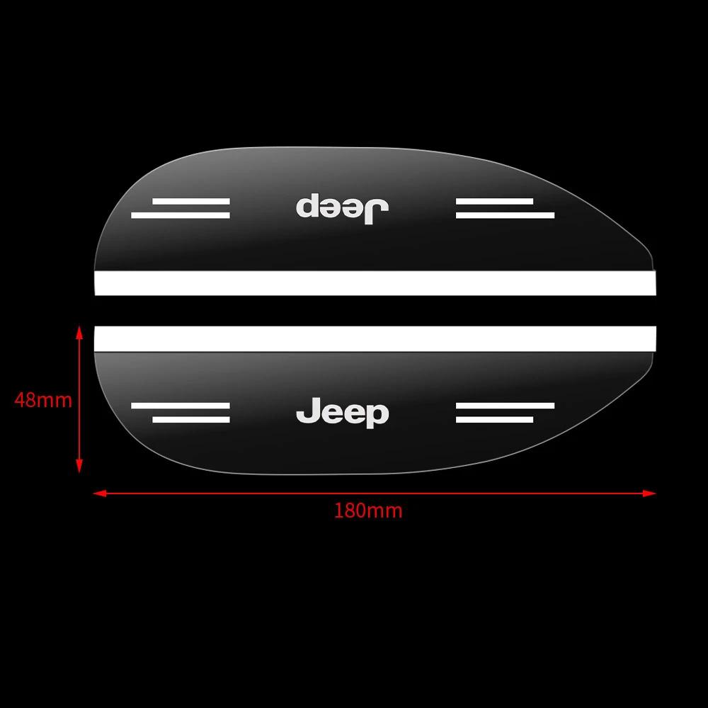 2PCS Car Rearview Mirror Rain Visor Side Mirror Rain Guard Waterproof Car Exterior Decoration For Jeep Wrangler Cherokee Renegad AKP1