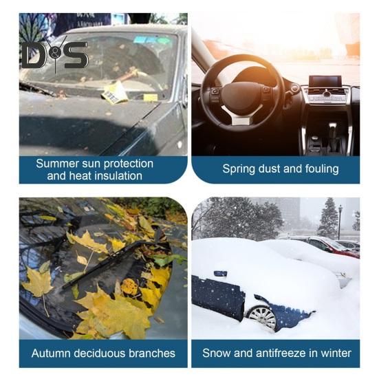 Car Windshield Cover Aluminum Film Ice Snow Protector Rearview Mirror Protection Universal Front Windscreen Snow Cover