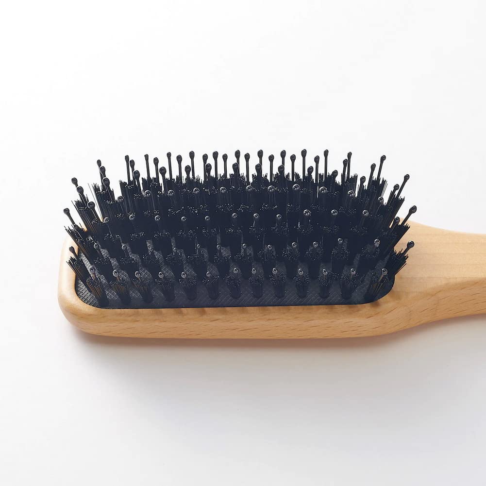 MUJI Beech Wood Hair Brush Total Length 20cm Mixed Hair 82575163