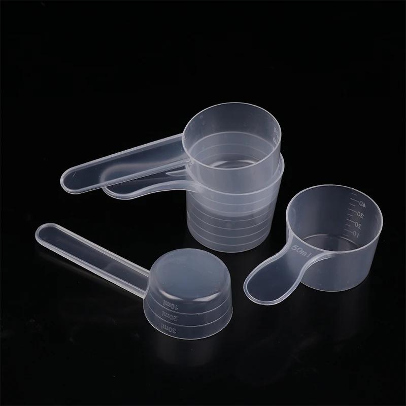 10Pcs 15/25/30/35g Transparent Plastic Milk Powder Spoon With ML Graduated Kitchen Baking Measuring Spoon