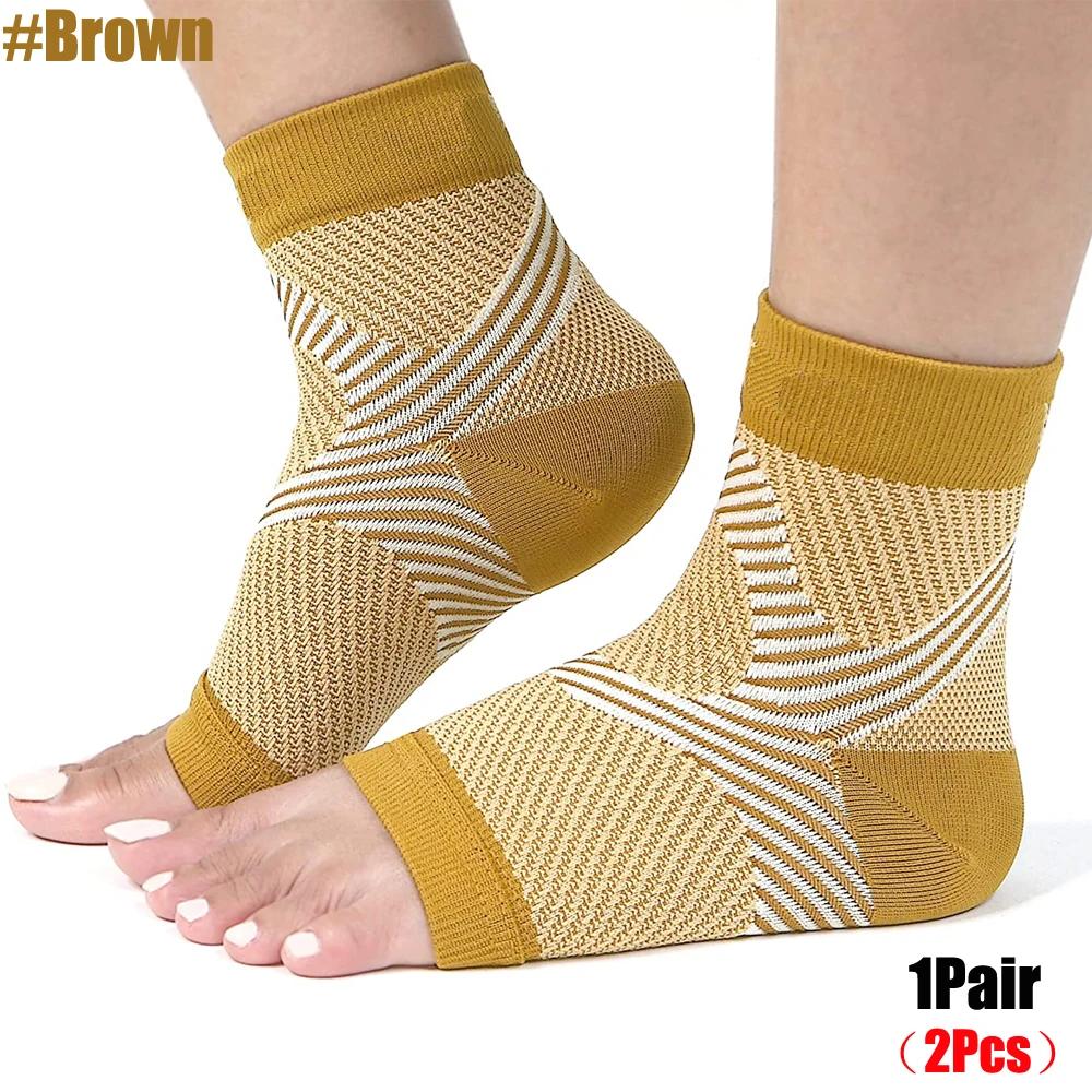 1Pair Plantar Fasciitis Relief Compression Socks For Women And Men,Moisture Wicking,Open Toe,Improve Circulation,Reduce Swelling