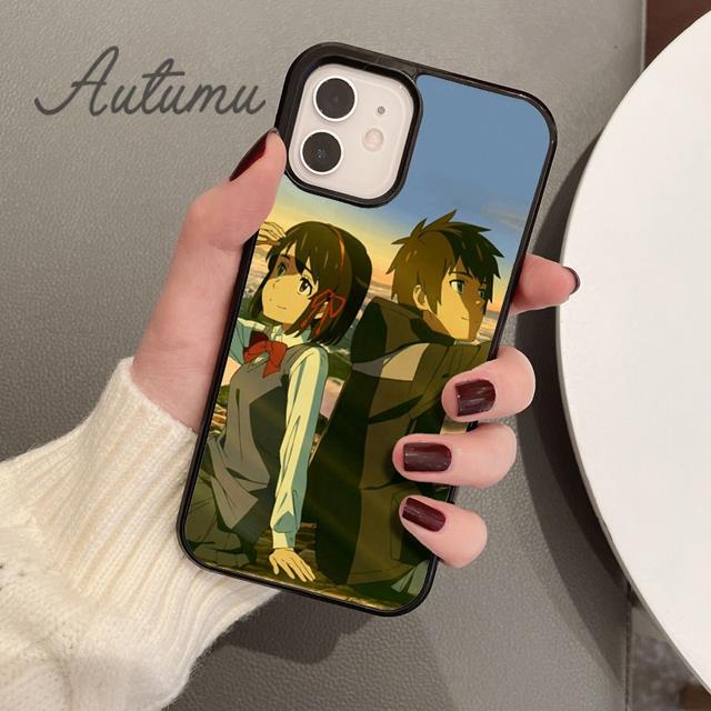 Dein Name Taki und Mitsuha Handyhülle für iPhone 11 12 13 14 Pro Max mini XR XS SE 2020 6S 7 8 Plus Samsung Galaxy S21 S22 Hülle