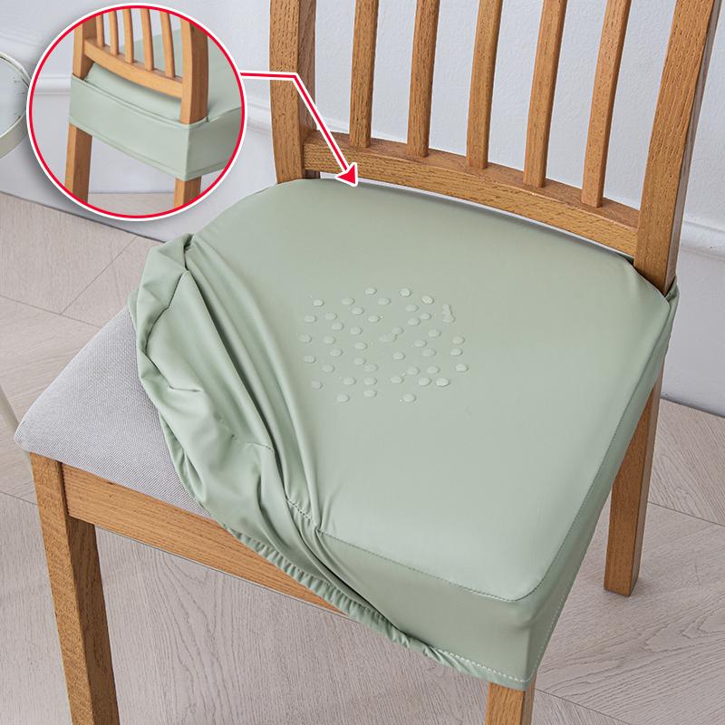 Wasserdichte PU Stretch Sitzbezüge für Esszimmerstühle Waschbare Esszimmerstuhlbezüge, Stuhlhussen Schutz für Büro Bankett 1 Stück