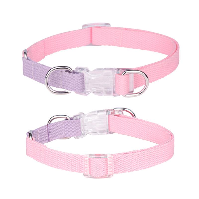 Pet Dog Collar Breathable Sweat-absorbing Contrast Color Collar With Adjustable Buckle Pet Neck