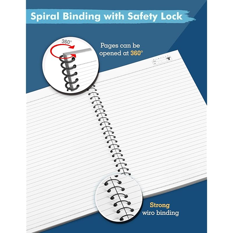 

TARGET PUBLICATIONS Spiral Notebooks | 300 Pages Ruled Paper | A4 Size Paper | Spiral Binding Single Line Book | Useful