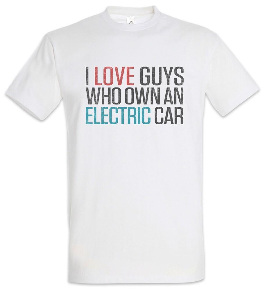 

I Love Guys Who Own An Electric Car Mens T-Shirt Electric Car Fun BEV PHEV Plug M