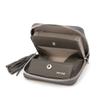 Dot Embossed Bellows Charm Wallet Shoulder Bag