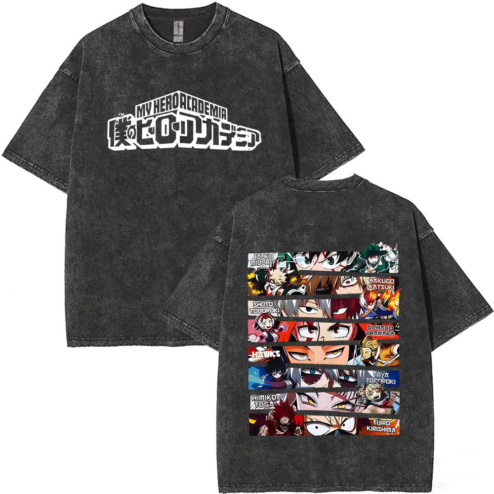 

Washed Vintage Anime My Hero Academia Rumi Usagiyama Mirko Graphic Tshirt Men Manga Harajuku Tshirts Unisex Oversized T Shirts S