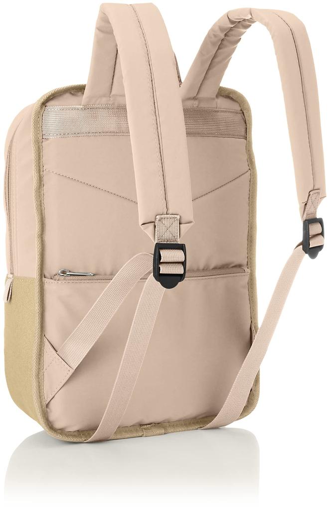 Square Backpack A4 Lightweight Water Repellent Mirror GTM0431 Light Beige [Anello Grande]