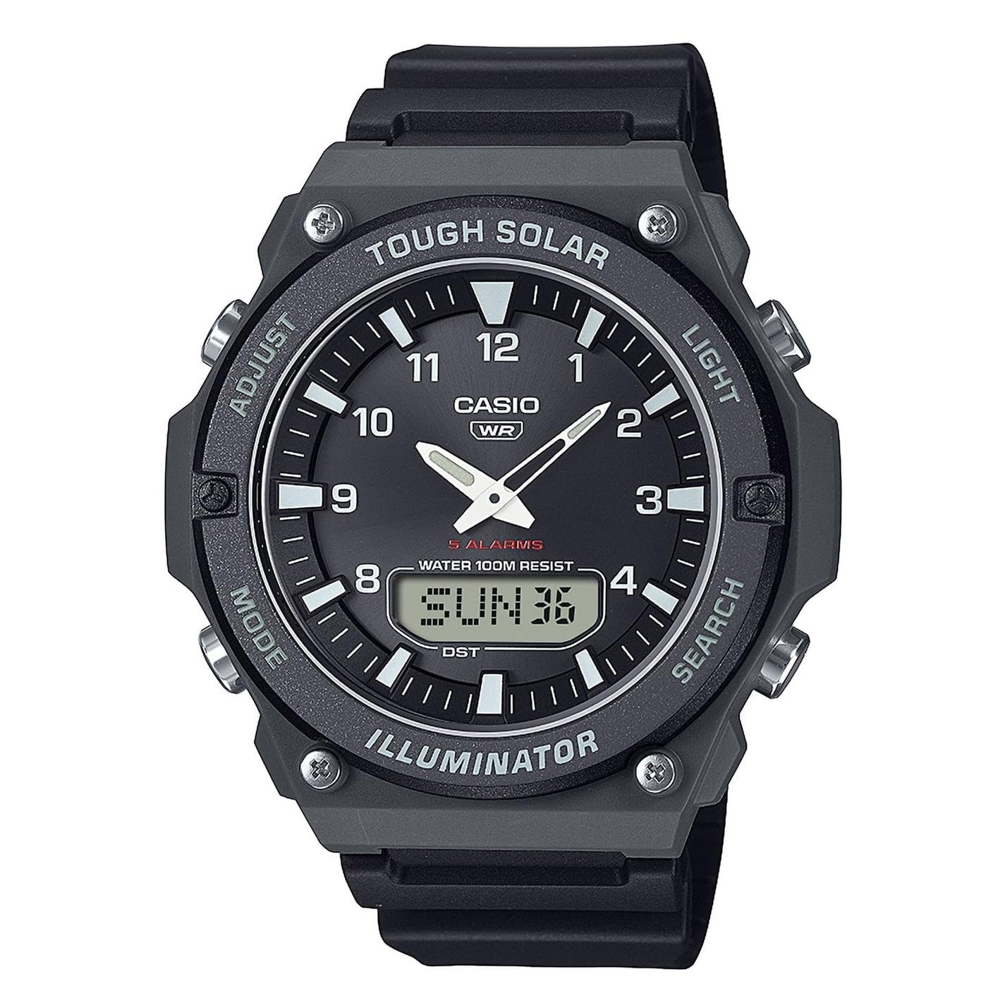 Аналогово-цифровые кварцевые часы Casio с пластиковым ремешком Мужские AQ-S820W-1AVEF