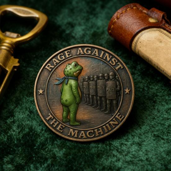 Yousheng Portland Frog Coin Vintage Frog Resist Coin Commemorative Inspirational Challenge Coin Collectible Gift for Inspiration Support Free Spirits