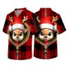 Men's Christmas Themed Holiday Caregiver Uniform for Work In Hospitals and Clinics
