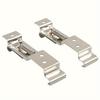 1 Pair Stainless Steel Bracket For Mounting License Plates On Two Car License Plate Frames, Allowing For Adjustable Sizing.