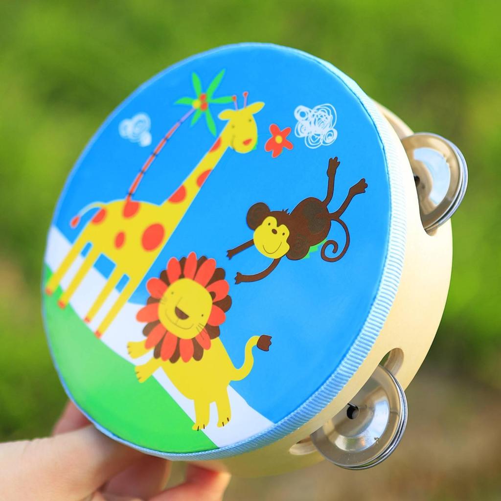 Handheld Tambourine Easy-to-Grip Sensory-Friendly for Classroom, Kids