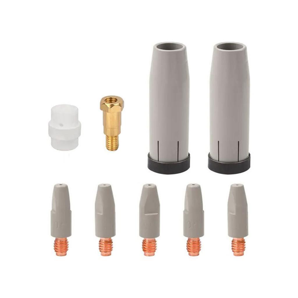 Set di 9 aste ugello conduttive ad alta efficienza e durata per pistole saldatrici 24KD Installazione semplice