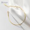Modian Classic Basic  Sterling Color Stylish Stylish Sleek Minimalist Gold Color Color Snake Chain Women Wrist Bracelet Link Chain Bangle