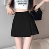 Women's Summer Asymmetrical Wide-Leg Suit Casual Shorts High-Waisted Slimming Sexy Pleated Casual All-match Versatile Skirt-Trousers