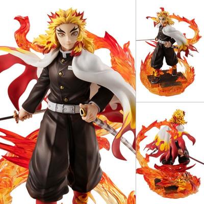 Dämon Slayer Kimetsu Keine Yaiba Anime Figur Rengoku Kyoujurou Ornament Statue Action Figur Sammeln Modell Spielzeug Puppe