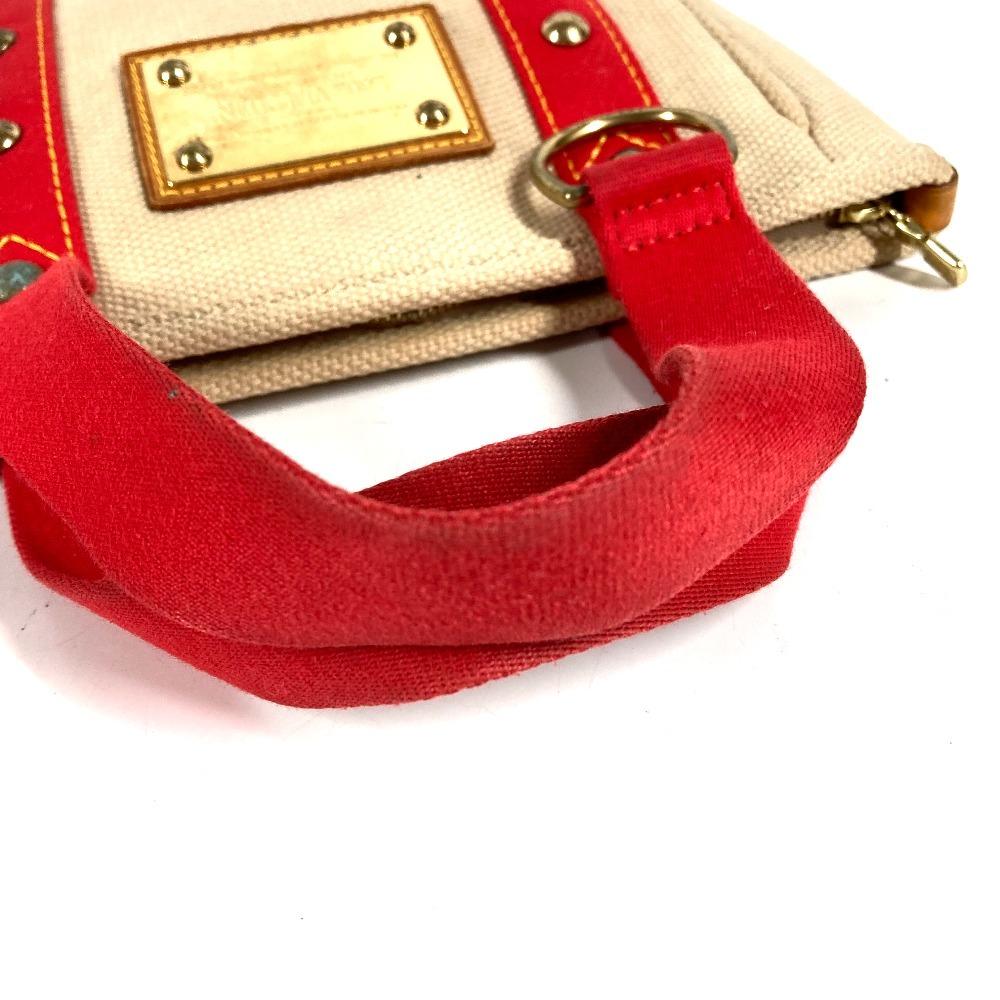 Louis Vuitton M40038  Antigua Cabas PM Bag Tote Bag Hand Bag Canvas Beige/Red