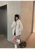Hongshan Women's Coconut Shell White Heavyweight Casual Hoodie Cardigan - High GSM, Spring/Autumn