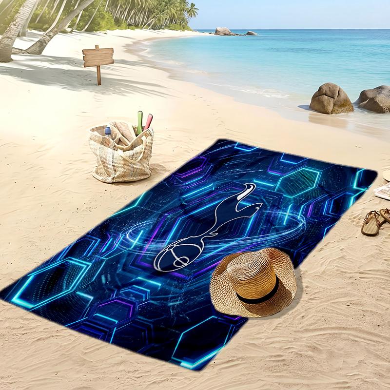 Asciugamano da Spiaggia Stampato Tottenham Hotspur Asciugamano Morbido ad Asciugatura Rapida Coperta da Spiaggia Rettangolare Grande Portatile per Viaggi Piscina