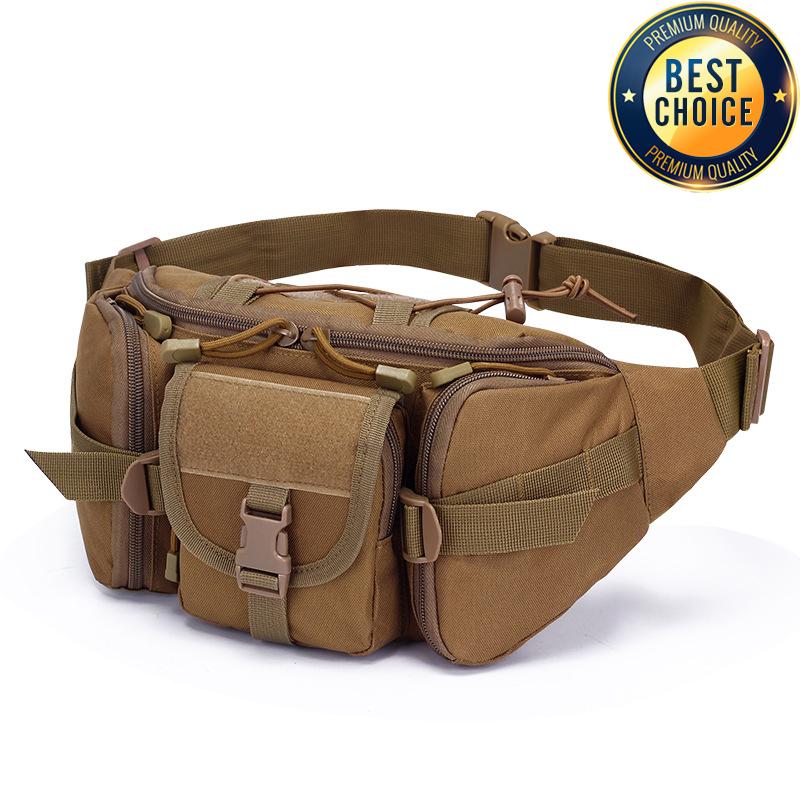 Men Waist Bag Pack Purse Casual Large Multifunctional Belt Bag Pouch Tactical Outdoor Hiking Mountain Camo Travel Bag Phone Fi