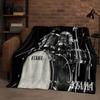 Set Batteria Classico Strumenti Musicali Rock Coperta in Flanella, Coperta Plaid Ultra Morbida per Casa Camera da Letto Letto Divano Copertura Regalo per Bambini