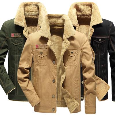 Herbst- und Winterverdickte Revers-Baumwolljacke Herren Militäruniform Luftwaffe Nr.. 1 Samtjacke Herren Baumwollgepolsterte Jacke