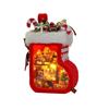 Wooden Miniature Dollhouse Kit Glowing Miniature House Kit Christmas Stocking Crafts  Friends