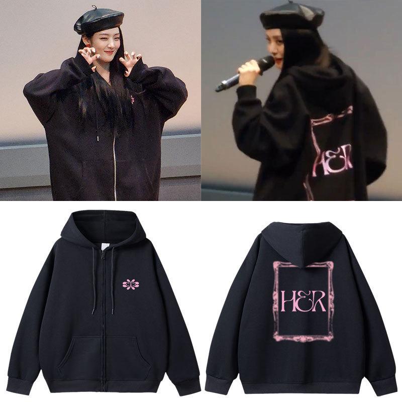 

(G)I-DLE Minnie 2025 Style Women s Zip-Up Hooded Sweatshirt Cardigan L