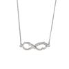 Women's Infinity Symbol Necklace - Elegant European and American Niche Jewelry with Simple O-Chain Design.