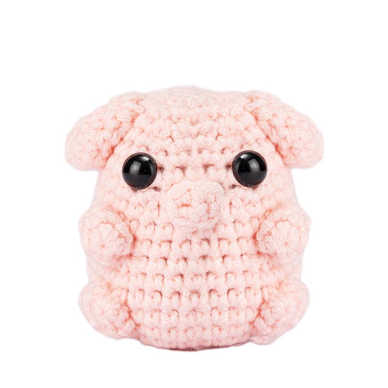 DIY Virkad Djursats med Garn, Engelska Instruktioner & Videoguide