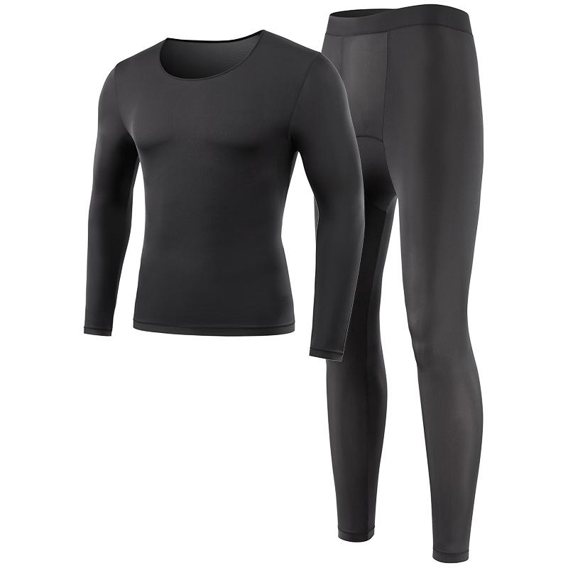 Men's Seamless Anti-static Lightweight Base Layer Set for Autumn & Winter