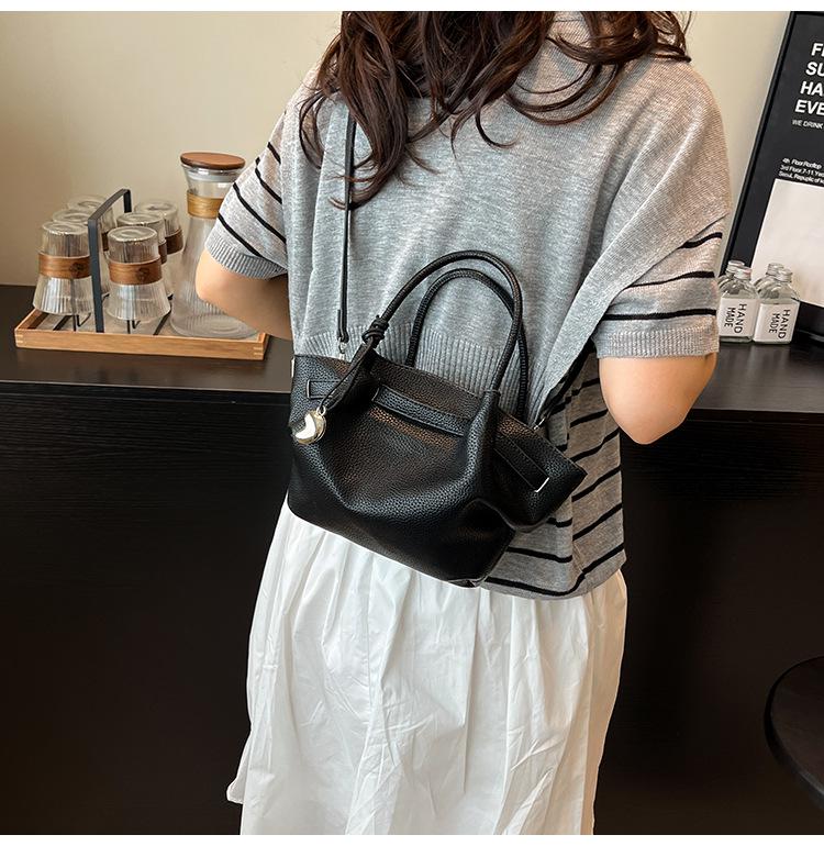 Lychee Pattern Large Capacity Luxury Handbag - Women's Fashion Commuter Bag