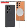 Magnetische Haut Leder Hard Shell Telefon Fall Für Samsung Galaxy S25 S24 Plus S23 Ultra Stoßfest Schutzhülle