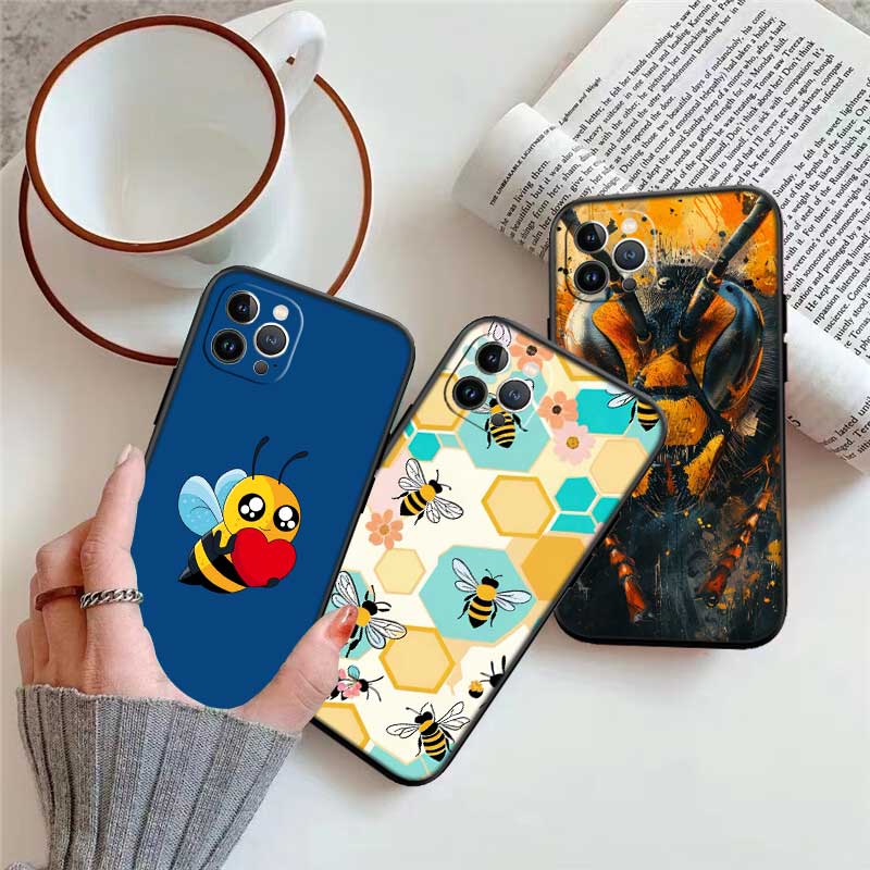 UP7 Art Bees Cartoon New High-End Shell Phone Case for Redmi Note 10 11 12 Pro Max 10S 10C 10T 11A 11S 12S 12C