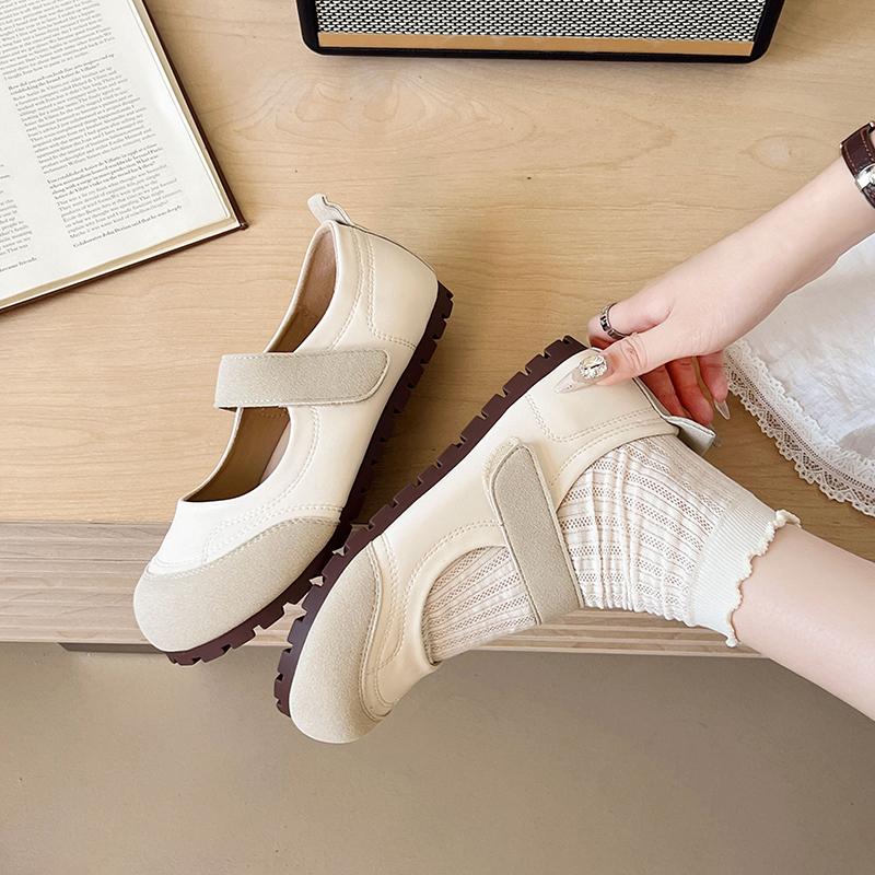 New Style Fashion Women's Flat Shoes Korean Style Mary Jane Ladies' Casual Leather Flat Boat Shoes Loafers Work and Party Wear