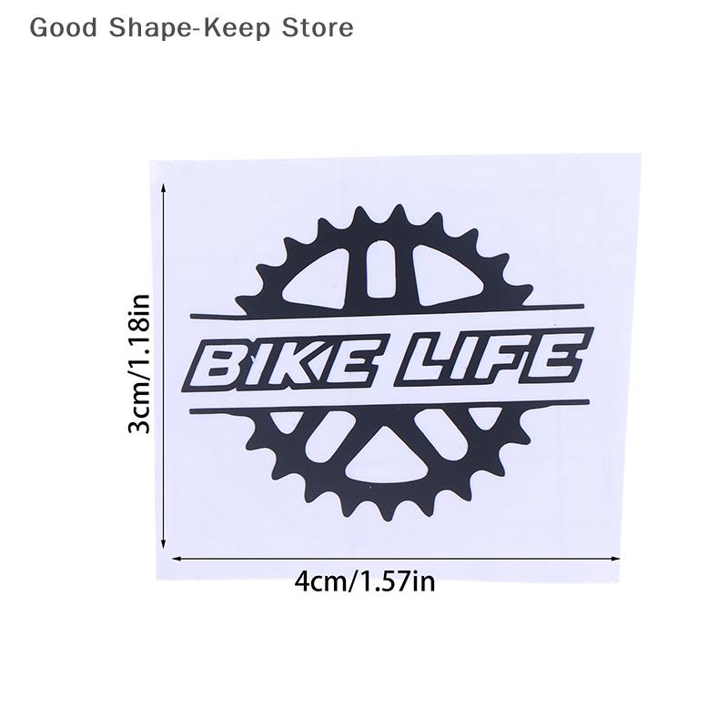 1 Stück BIKE LIFE Wasserdichtes Vinyl-Aufkleber für Fahrradrahmen Oberrohr & Helm Dekoration Motorradzubehör