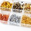 12 Grids Colorful Golden Foil Nail Sequins Featuring Irregular Aluminum Flakes, Perfect for Shiny Nail Designs Decorations for Manicures