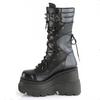 Women's Plus Size Punk Style Mid-Calf Wedge Heel Boots - 2022 Thick Sole Martin Boots