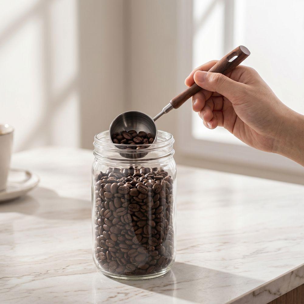 Long Handle Coffee Bean Measuring Cups 30ML Coffee Sugar Scoop  Baking Accessories