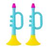 2Pcs Kids Trumpet Toys Simulated Music Enlightenment Hand-eye Coordination Cheer Preschool Learning Trumpet Toys Kindergarten Toys