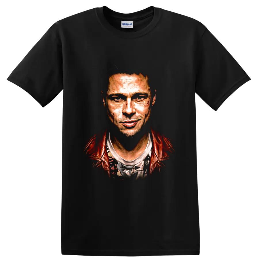 Fight Club Tyler Durden Brad Pitt Portrait Movie Graphic T Shirt Fan Tee Cult