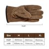 1Pair Hand Protection Cowhide Protective Gloves Leather Labor Protective Gloves  Garden