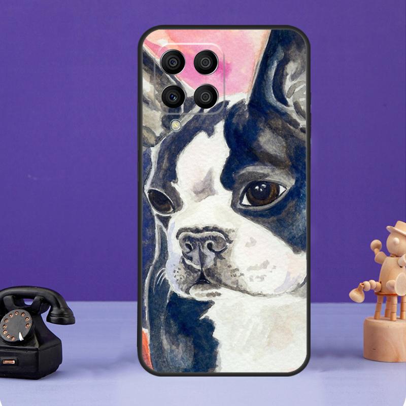 Boston Terrier Dog Case For Samsung Galaxy M34 M13 M53 M51 M31 M11 M14 M54 M12 M32 M52 M16 M36 M56 M15 M35 M55