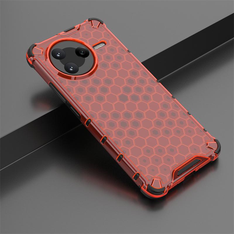 Shockproof Transparent Case For Xiaomi Poco F7 Pro Honeycomb Armor Back Case For Poco F7 Pro Case Cover For Poco F7 Pro F7 Ultra