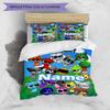 3pcs Duvet Cover Set (1*Duvet Cover + 2*Pillowcase, Without Core), Custom Name Sprunki Game Pattern Bedding Set, Home Bedroom Decor Gift