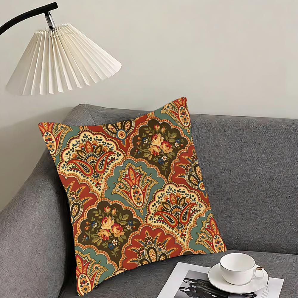 Persian Rug Pattern Classical Cushion Cover Pillowcase Ultra Soft Skin Friendly Fabric Cloud Like Comfort  Concealed Zipper