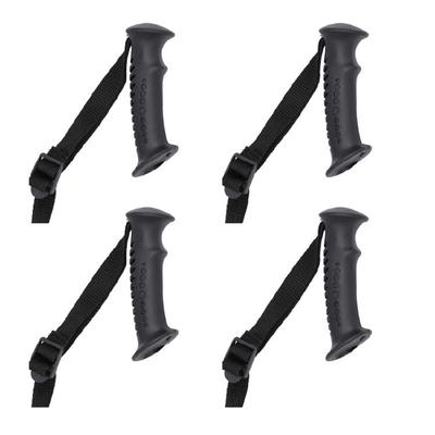 4Pcs Trekking Poles Handle Walking Cane Grip Straight/Bent Handle Climbing Stick Head Trekking Rod Handle Adapters