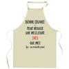 Kitchen Apron - Inès Doesn't Exist - Breton Print - Thick Cotton - Made In France